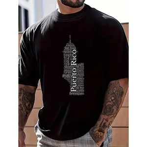 100% Cotton Puerto Rico El Morro Prideful Puerto Rican Cities And Towns T-Shirt Women's Men's Graphic Tee Causal Tops Fashion