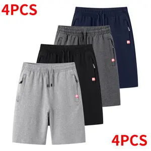 Men’s casual athletic shorts, available in four colors, made from breathable fabric with a zipper design—perfect for summer beach trips, outings, and everyday outdoor activities. Men’s shorts, summer shorts.