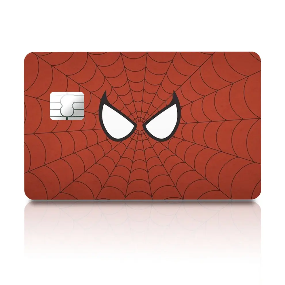 Red Spider Web Credit Card Sticker – Waterproof Vinyl Debit Card Skin for Credit & Debit Cards