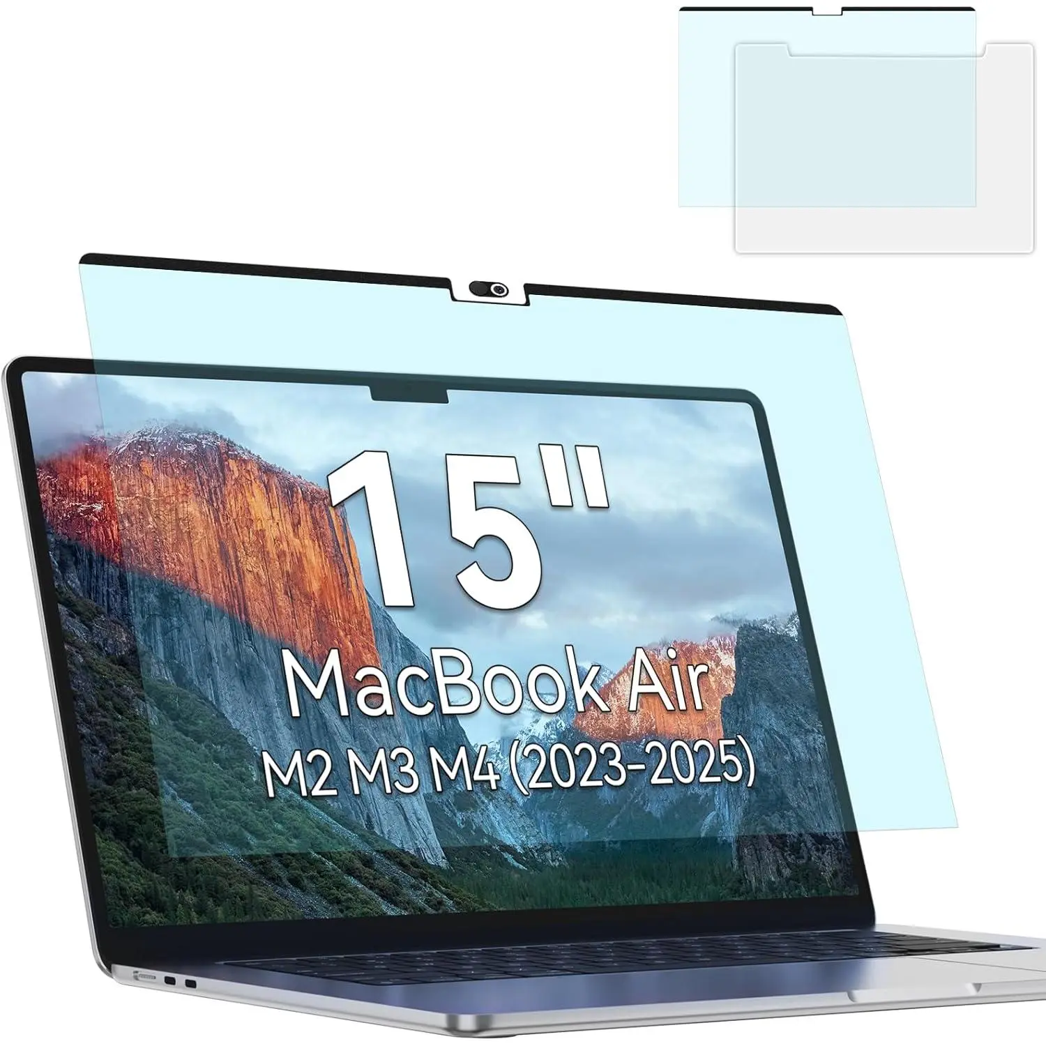 Anti Blue Light Screen Protector for MacBook Air 15 Inch (2023-2025, M2, M3, M4), Removable  15.3" Computer Film, Eye Protection Glare Laptop Screen Protector