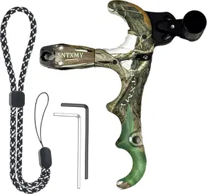 Professional 360° Rotatable Thumb Release for Compound Bow - Archery Trigger Release Aid with Adjustable Wrist Strap for Hunting & Target Practice