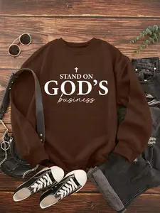 Holy Dominion Tops Statement Peace Sweatshirt Stand On God’s Business