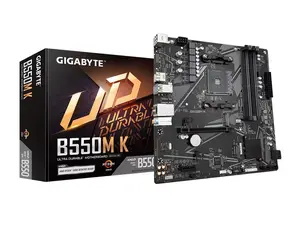 GIGABYTE B550M K AM4 AMD B550 Micro-ATX Motherboard with Dual M.2, SATA 6Gb/s, USB 3.2 Gen 1, Realtek GbE LAN, PCIe 4.0 GIGABYTE B550M K AM4 AMD B550 Micro-ATX Motherboard with Dual M.2, SATA 6Gb/s, USB 3.2 Gen 1, Realtek GbE LAN, PCIe 4.0