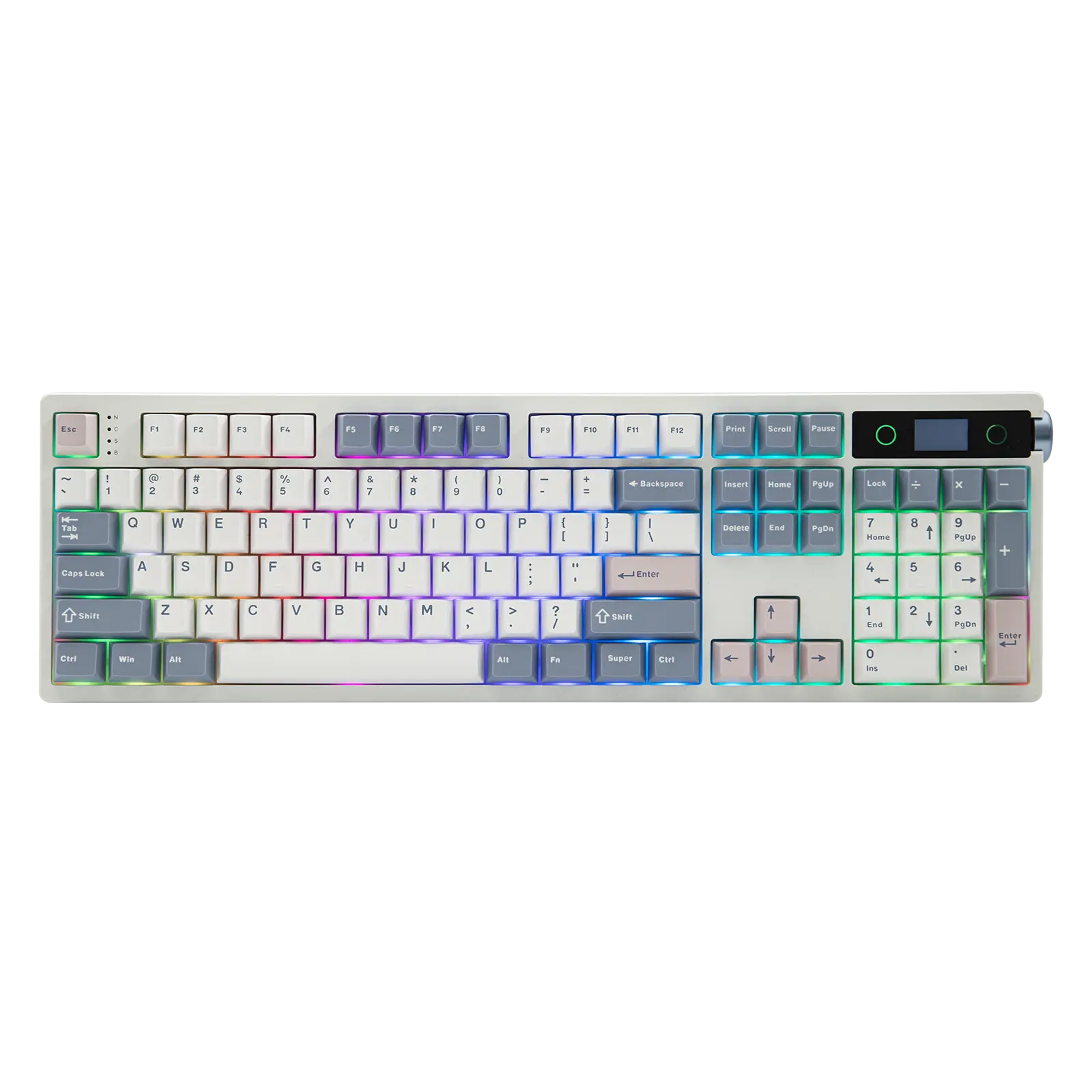 EPOMAKER TH108 PRO Full Size Mechanical Keyboard with Screen & Knob Wireless Gaming Keyboard Gasket South-Facing RGB Backlight Hot-Swappable Tri-Mode USB-C/BT 5.0/2.4GHz Custom Driver for PC/Mac creamykeyboards TikTokShopBlackFrida