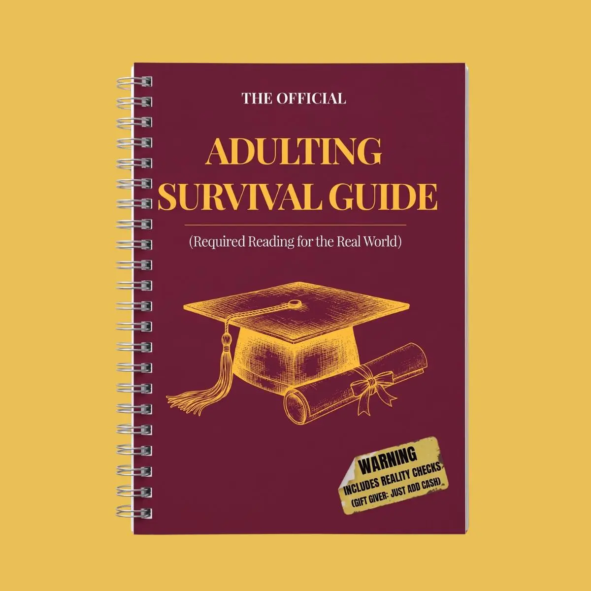 Adulting Survival Guide for Graduates - 18-Page Funny Real World Book with Cash or Gift Card Holder Page