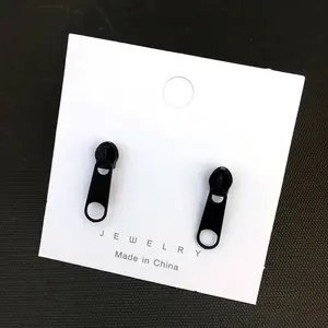 Ins Style Colorful Zipper Earrings for Women - Cute Alloy Fashion Stud Earrings