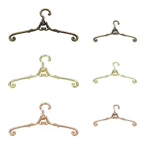 5Pcs Metal Doll Clothes Hanger Windproof Multi Functional Mini Coat Hanger Retro 4/6.5cm Dolls Clothes Rack Ob11 Doll Clothes