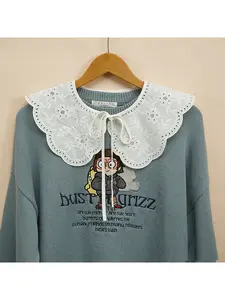 Korean-style shawl collar fake collar women's outerwear decorative detachable collar tie-on faux collar embroidered lace faux collar