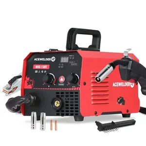 ACEWELDER 130A Gasless Flux Core MIG Welder Welding Machine 110V Portable IGBT Inverter Synergy Welder Machine