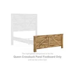 Maystonna - Queen Crossbuck Panel Footboard - Brown