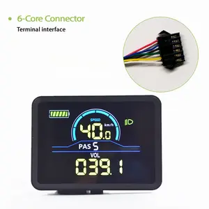 Colorful LCD Display Electric Bike Controller, Waterproof P5c Sm6pin Monitor for Uart 2 Protocol, Durable & Reliable E-Bike Accessory