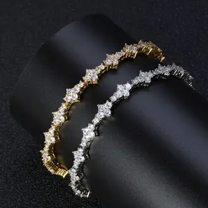 Hiphop Moissanite Bracelet, Non - Fading Jewelry, Exquisite Gift for Both Men and Women