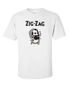 Zig Zag Paper Rolling Hippie College Party Funny Men's Tee Shirt Cotton Man Menswear Soft Top Chinese T-Shirt Christmas