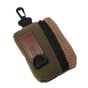 Versatile Headphone Storage Bag for Outdoor Sports Soft Corduroy Earbud Holder