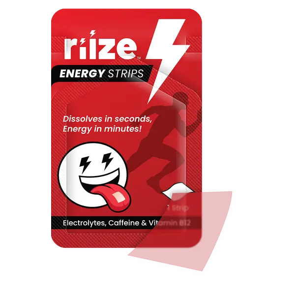 Riize Energy Strips - Fast-Dissolving Sublingual Supplement with Caffeine, Vitamin B12, L-Theanine and Electrolytes
