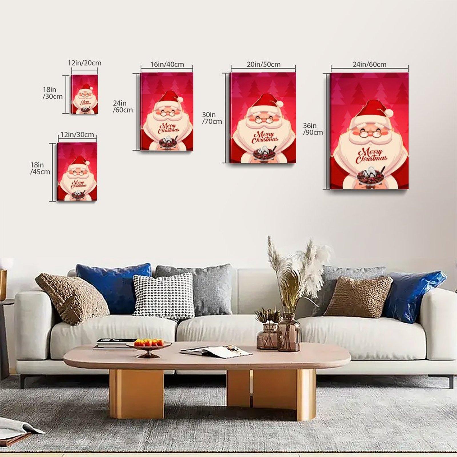MERRY CHRISTMAS Poster Santa Claus Poster Decorative Painting Canvas Wall Art Picture Print Modern Family Bedroom Decor