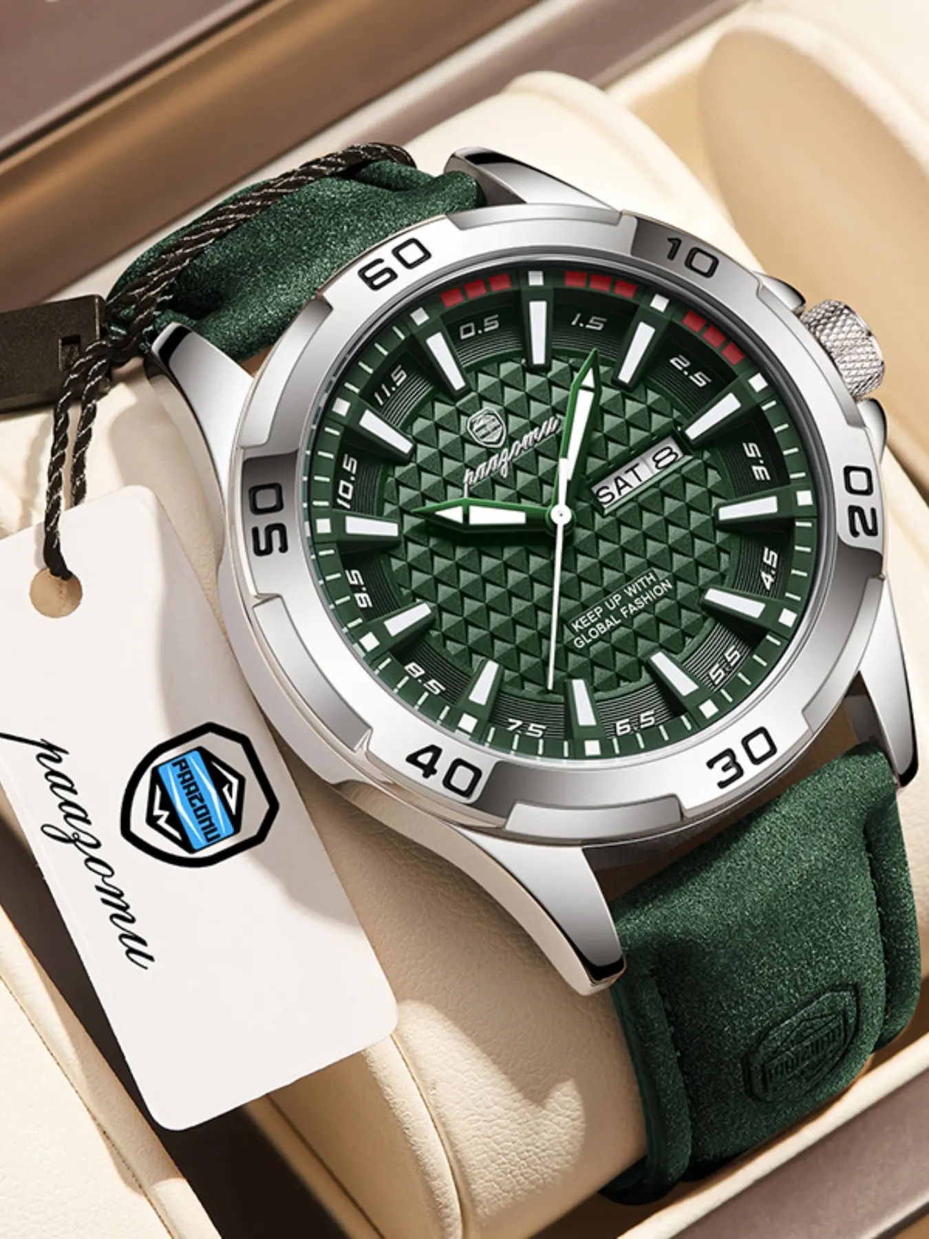 New Authentic Salvatore Ferragamo sparkling watch Salvatore Ferragamo F-80 Chrono Rubber Strap Watch, 44mm NWT main image 2