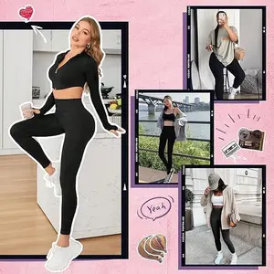 4-piece women's leggings set - high waist and abdominal yoga pants suitable for exercise, gym, black captcha pants leggings, dance pants juicy couture tracksuit purple