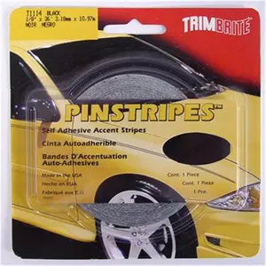 TRIMBRITE T1114 Pinstripe Tape- Black- 0.12 In. X 36 Ft.