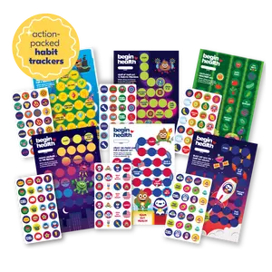 Poop Tracker Gamecards and Stickers🥇 6-Pack of Gut Health Themed Stickers for Promoting Healthy Relationship with Bathroom Habits and Sustained Gut Support