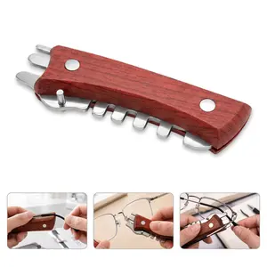 Eyeglass Adjustment Tool, Glasses Frame Bender for Temple Arms & Nose Pads Curvature, Optician-Recommended Multi-Tool for DIY Glasses Repair & Adjustment, For Home Use, Portable Glasses Fixing Tool For Men Women Teens Family