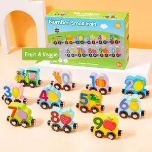Toys for Toddlers, 11 Magnetic Wooden Animals Train Set, Montessori Toys for Toddlers, Learning Activities, Sensory Activities for Kids, Birthday Gifts for Boys, Girls
