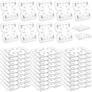 36 PCS Clear Plastic Drain Shelf Grate Trays for 1/6 Size Food Pan, Ideal for Food Fruit Vegetables Sink Teapot Dish Kitchen Restaurant