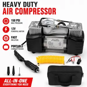 12V Car Tire Inflator – Heavy Duty Portable Air Compressor (Emergency Use) fathersdaygift