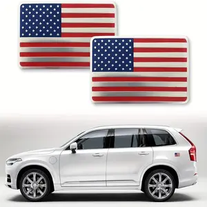 3D American Flag Pattern Car Sticker, Car Exterior Decorative Stickers, Vehicle Exterior Decoration, Universal Decals for Car, Truck, SUV, Laptop, Window, Motorcycle, Sticker for cars