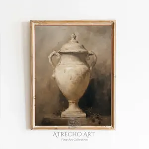 Antique Urn Art Print | Old Master Still Life | Tuscan Aesthetic