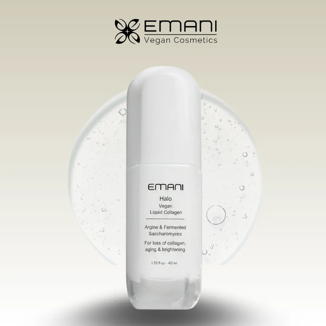 [Emani] Halo Vegan Liquid Collagen Hydrating Serum for Smooth, Radiant Skin | Barrier-Repair, Clean Vegan Formula