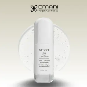 [Emani] Halo Vegan Liquid Collagen Hydrating Serum for Smooth, Radiant Skin | Barrier-Repair, Clean Vegan Formula