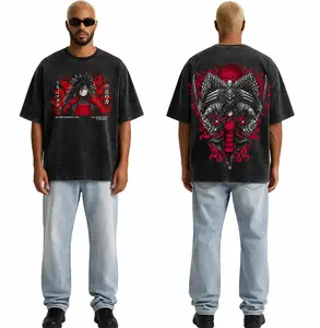 Madara Uchiha Vintage Washed Oversized T-Shirt, Tank Top, Hoodie, Sweatshirt – Susanoo Sharingan Anime Graphic Tee, Dark Aesthetic Streetwear, Heavyweight Cotton Boxy Fit