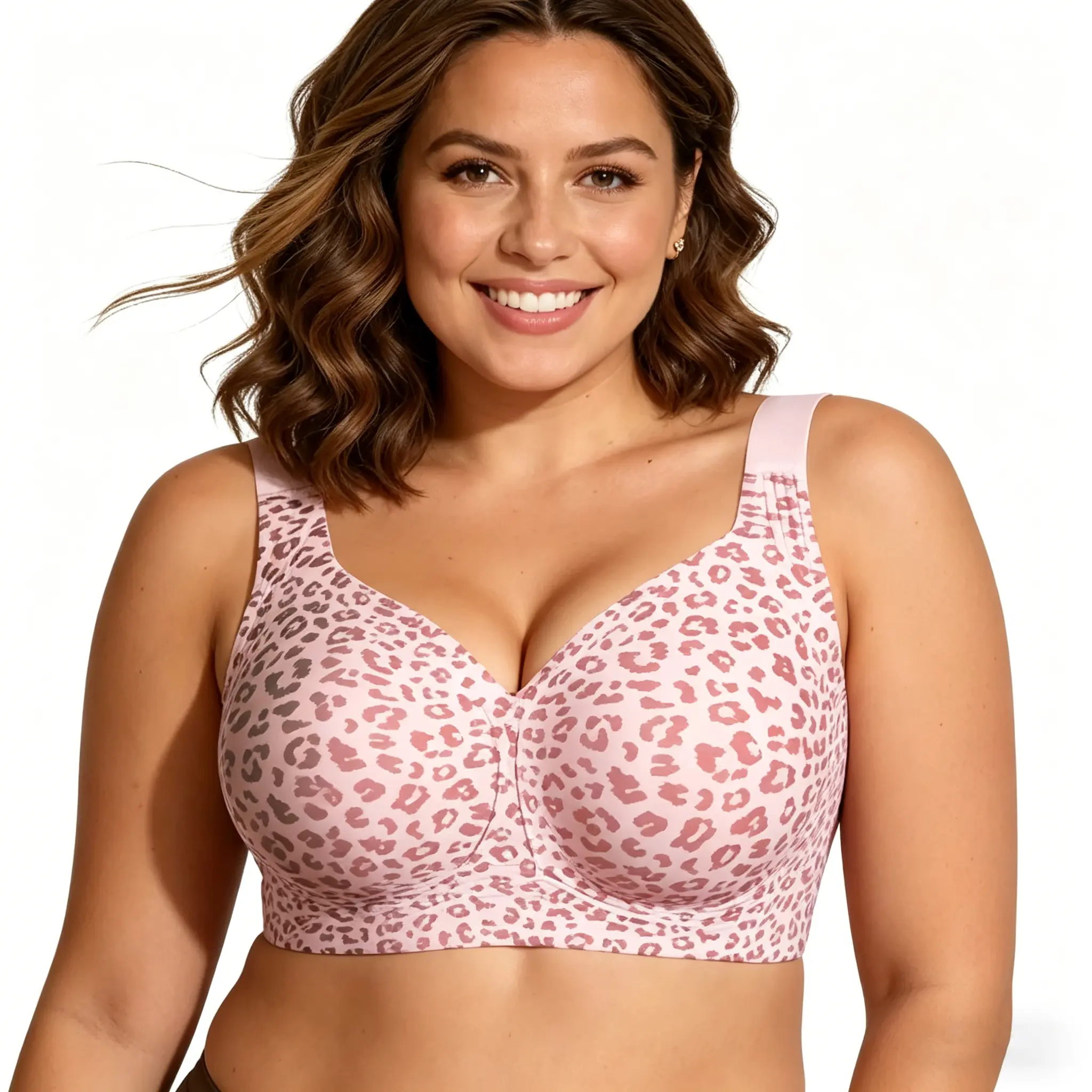 Women Jelly Bras Wirefree Full Coverage No Underwire Everyday Bras Comfortable Wireless Padded Tshirt Bra