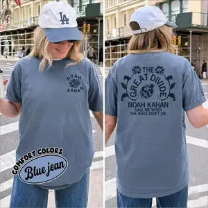Noah Kahan Comfort Colors 2 Sided Shirt, Sunflower Tee, The Great Divide Tour Merch, Y2K, Gift For Indie Folk Pop Music Lovers Vintage 90s Graphic Tees Graphic Streetwear