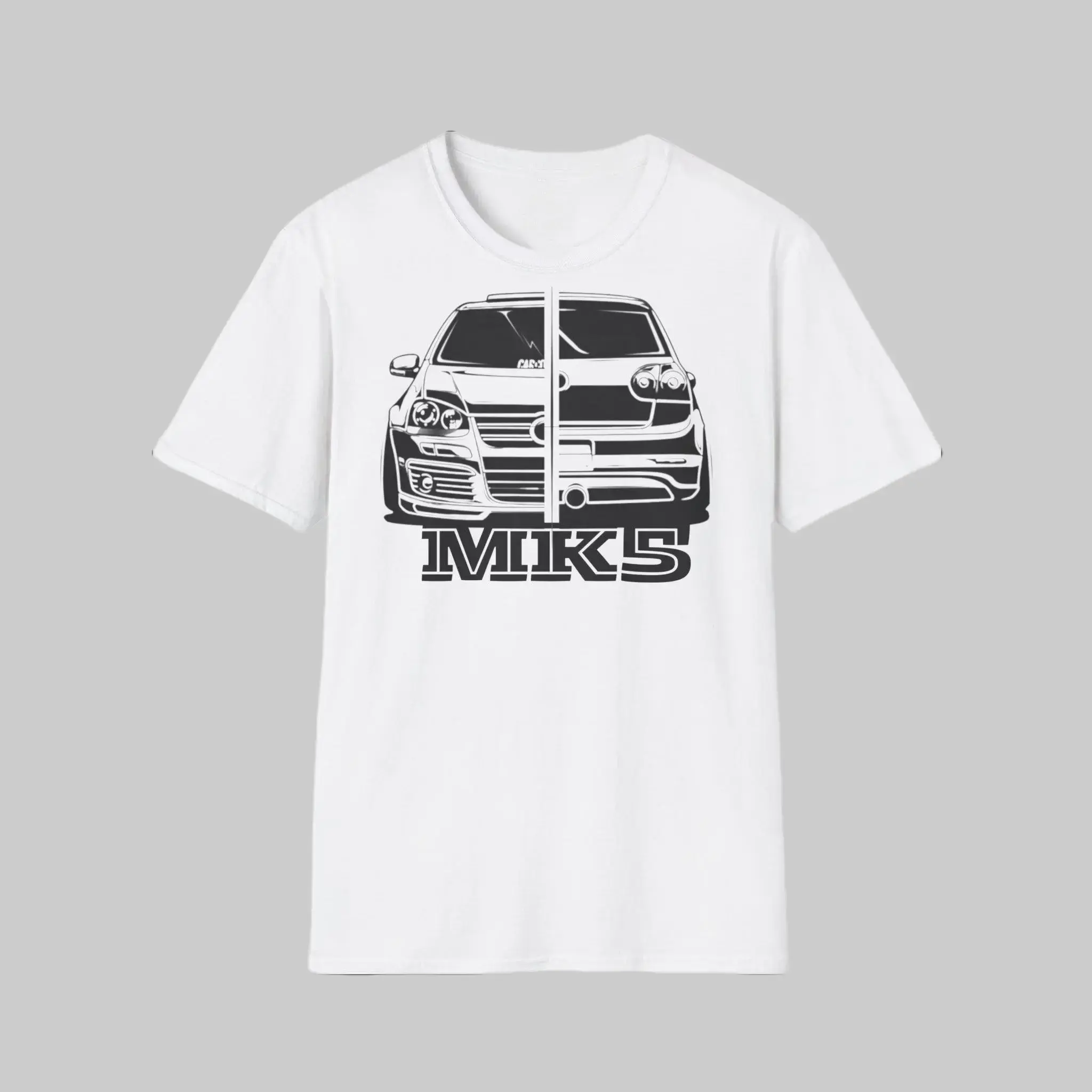 VW Golf GTI MK5 Split Design Graphic T-Shirt Sweatshirt Hoodie, Gift for Car Enthusiast Shirt, Retro Modern Car Tee