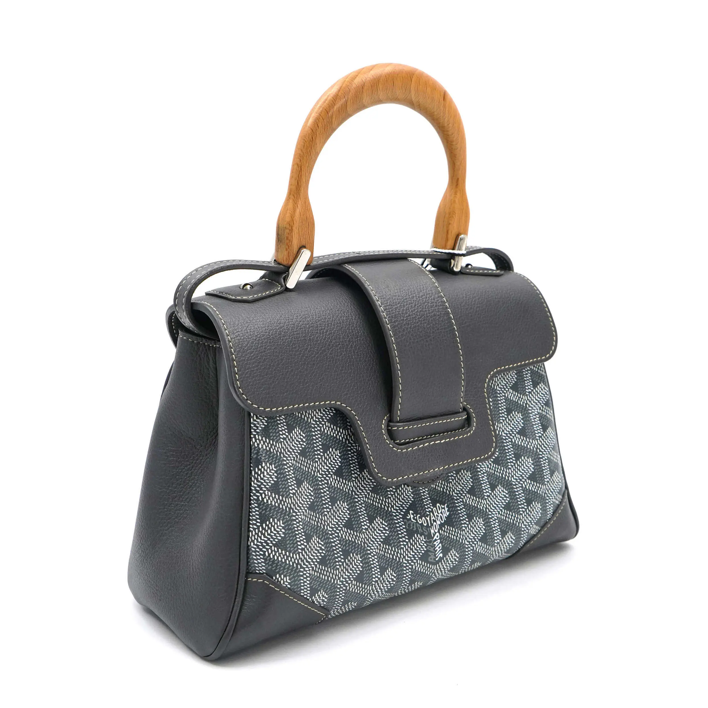 Pre-owned Goyard Canvas Crossbody bags Goyardine Mini Saigon Grey JZ00335 Yongzhen