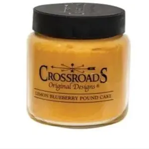 Crossroads Original Designs Lemon Blueberry Pound Cake Candle - Fresh Fruity Scent for Home & Office - Ideal for Cozy Atmosphere