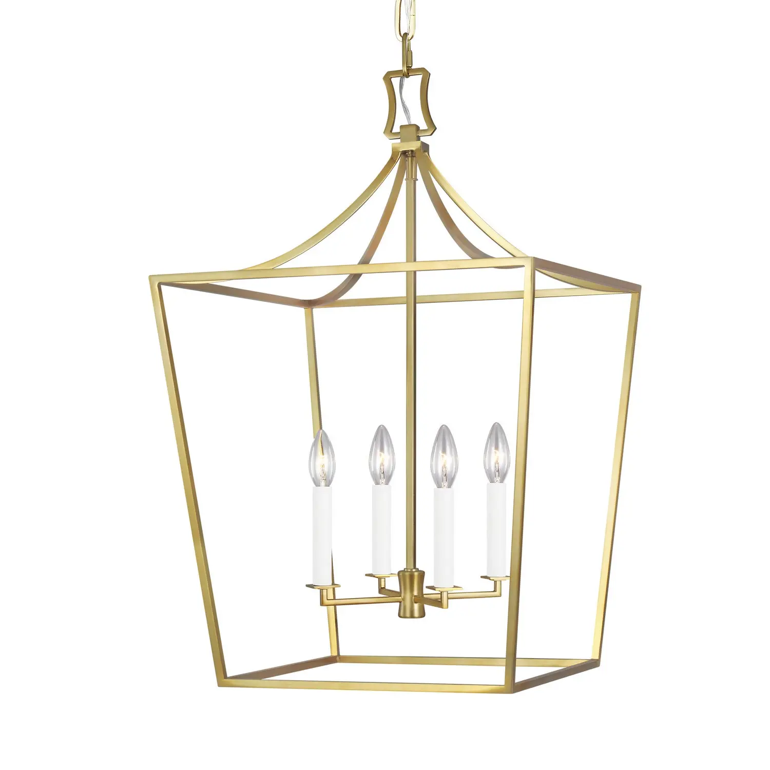 Southold Four Light Lantern Burnished Brass
