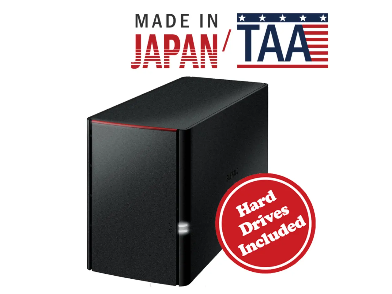 BUFFALO LinkStation SoHo 220 2-Bay Personal Cloud Office NAS 8TB (2x4TB) with Hard Drives Included