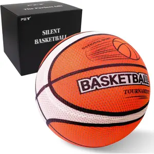 Silent Basketball Size 7 with Fabric Cover, 600g Airless Basketball for Quiet Dribbling and Indoor , Pro PU  Ball for Adults and , Ideal  for Birthdays or Christmas