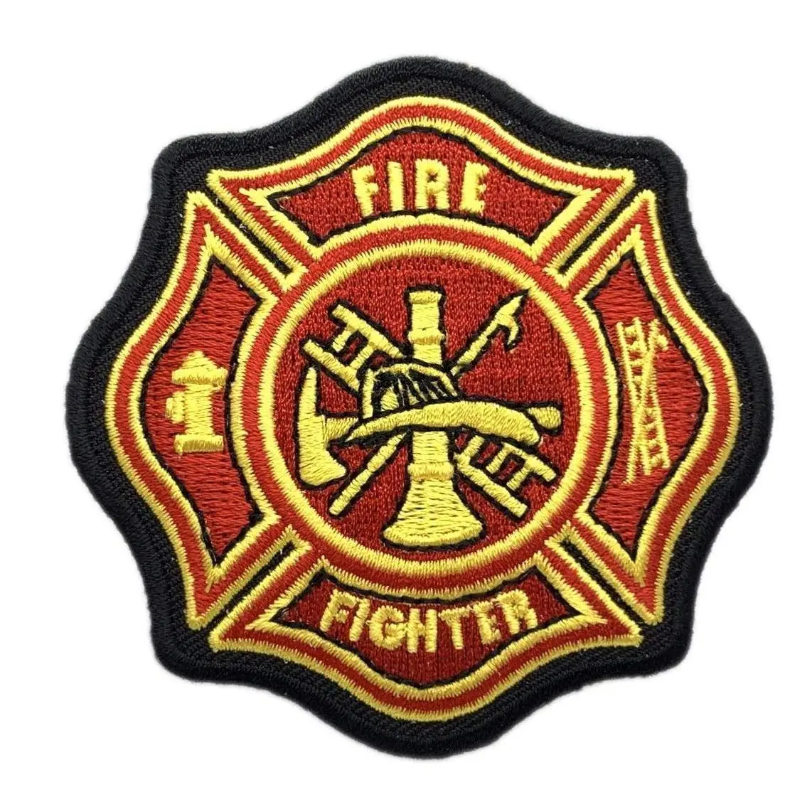 Firefighter Axe Ladder Embroidered Patch [3.0 X 3.0 inch -"Hook" Fastener-FP5]