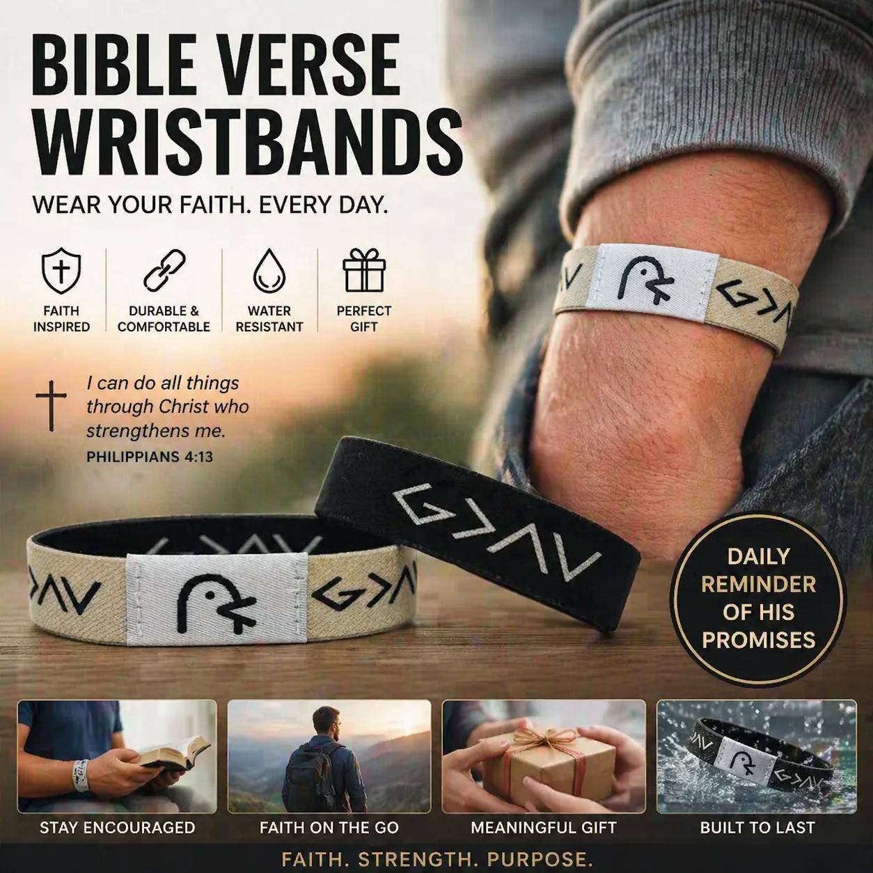 [Flash Deals] Tukio 2026 Bible Verse Bracelet: Daily Inspirational NFC Faith Bracelet, suitable for both men and women—waterproof, durable, double-sided design, can be engraved with personalized verses, perfect for Mother’s Day gifts tiktokshopbacktoschoo