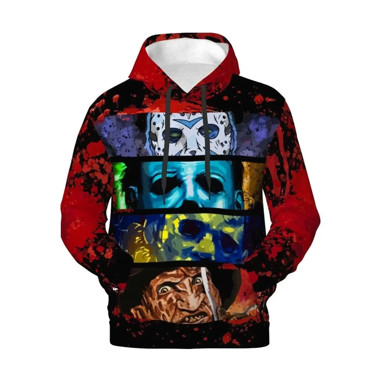 Horror Icons Hoodie Freddy Jason Michael Myers Halloween Pullover Sweatshirt