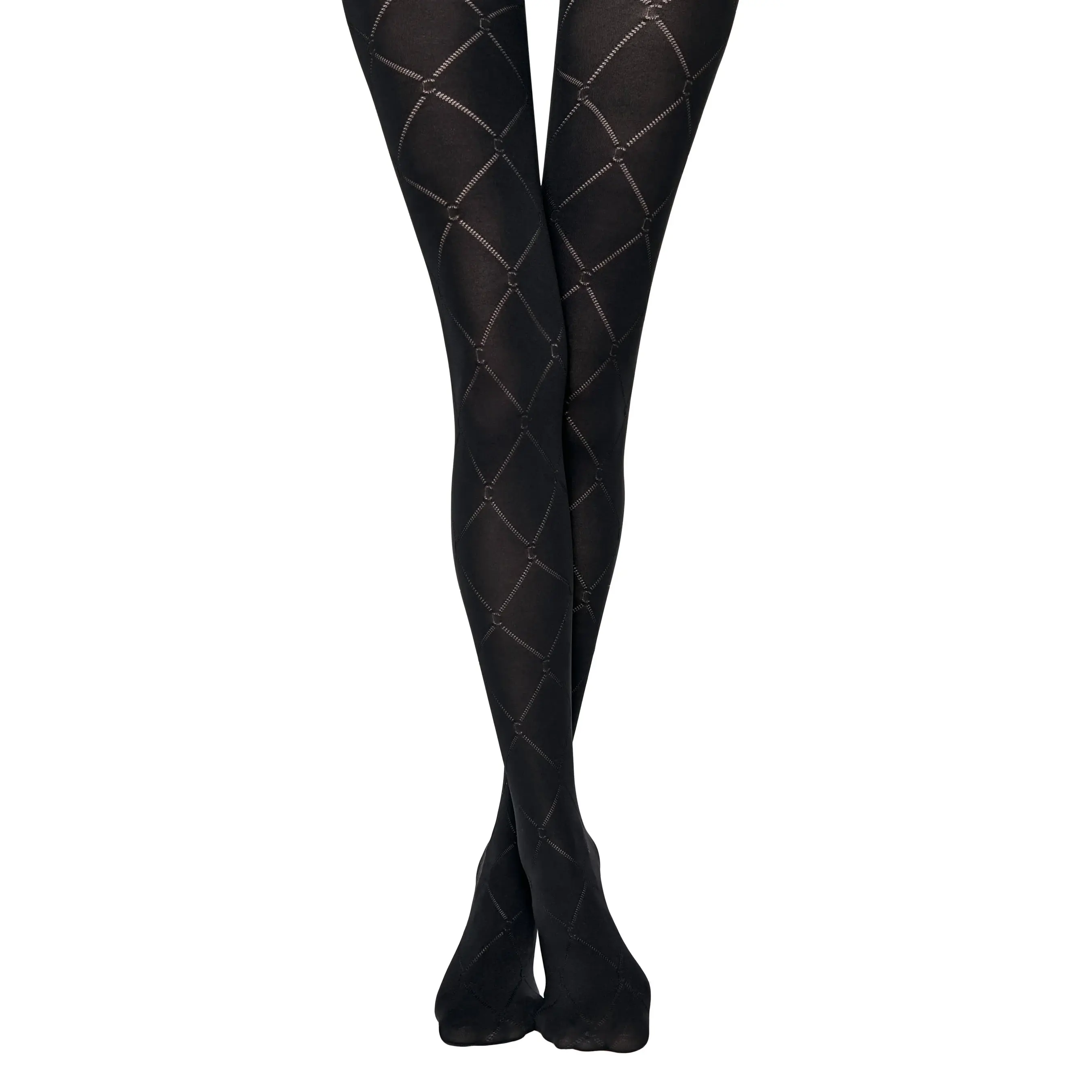 CONTE HISTORY - Elegant Diamond Pattern Tights