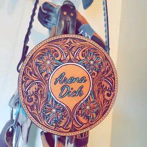 Floral western round purse