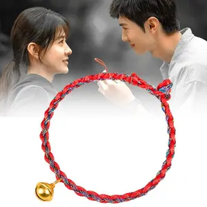 TV The White Olive Tree Li Zan Chen Zheyuan Cosplay Bracelet Song Ran Bell Red Rope Couple Weaving Hand Chain Bangle Jewelry