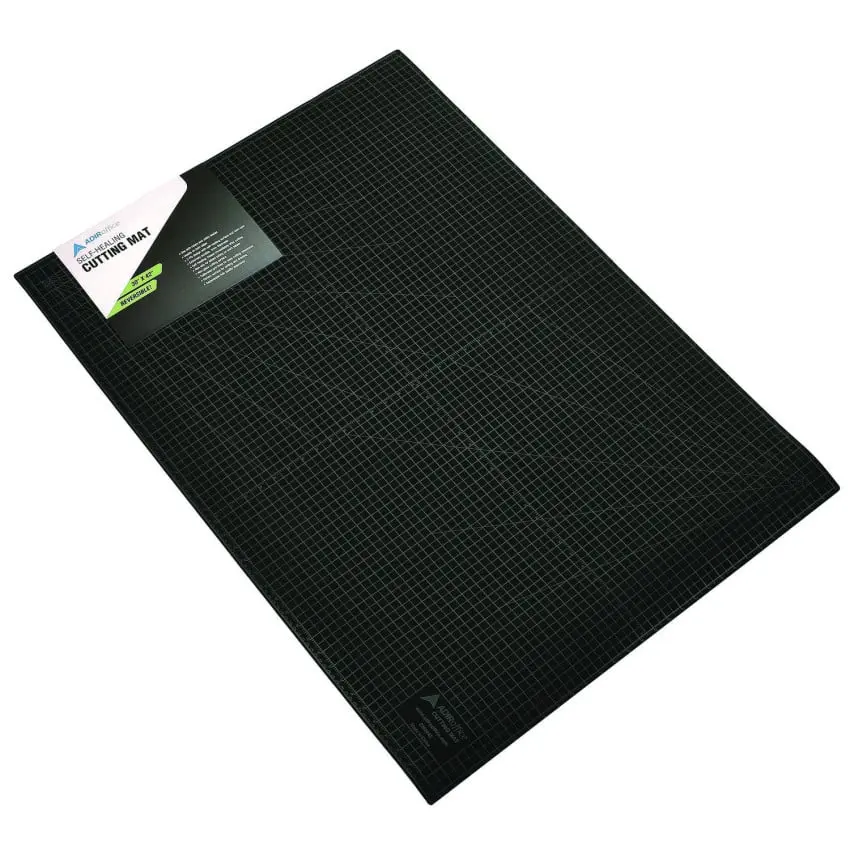 AdirOffice ALHICM3042 Reversible Self-Healing Cutting Mat, 30x42 in., 0.3" (3 mm) Depth, Green & Black, for Drawing, Calligraphers, with Grid Lines & Closes Immediately After Cutting