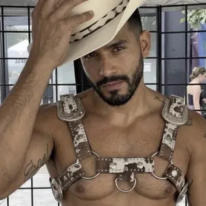 Cowboy Bulldog Style Mens Chest  Harness Cow printed  size M -L