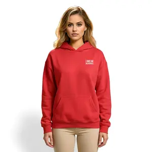 I Break Boundaries — Red Everyday Hoodie (Soft Comfort Fit)